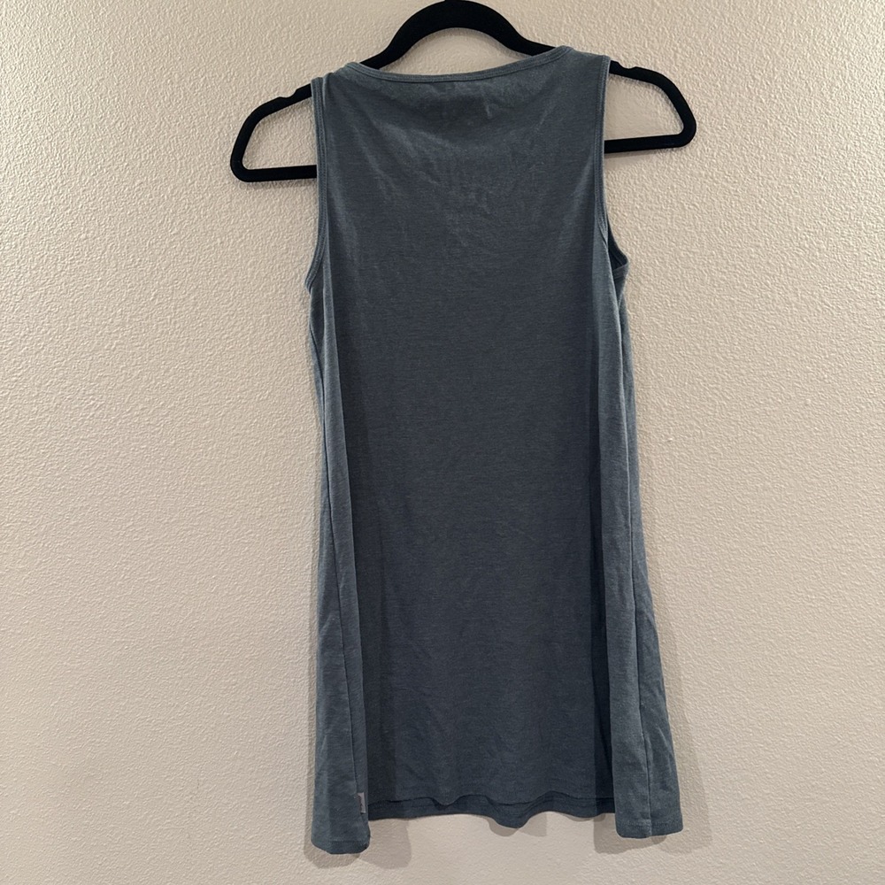 Women's Eddie Bauer Tank‎ Top Sm Blue/green Long 30" - Picture 3 of 5